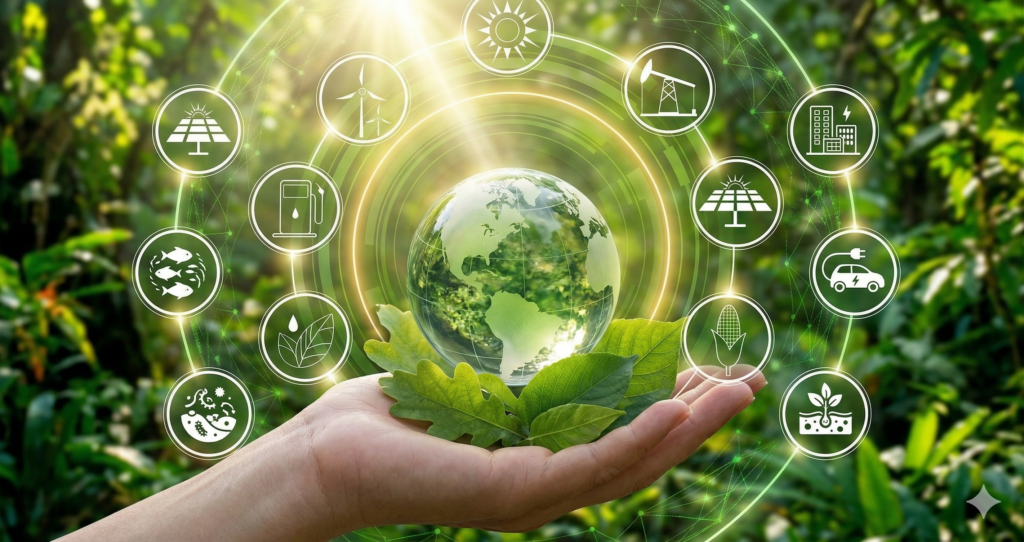 Infographic detailing the eco-friendly benefits of lightweight ABS van panels, showcasing reduced vehicle carbon emissions and a 100 percent recyclable alternative to plywood van lining.