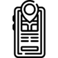 Minimalist white line icon representing fleet vehicle efficiency and smart core manufacturing, used on the Coconut Systems home page to highlight precision-formed van lining kits and engineered commercial upgrades.
