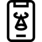 Minimalist white line icon of a 3D printer nozzle extrusion head layer-by-layer manufacturing a geometric hexagonal component on a flat print bed, isolated on a transparent background.