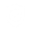 Minimalist white line icon representing a protective shield and asset security, used on the Coconut Systems home page to highlight our hard shell van panels that prevent internal bodywork damage and protect fleet resale value.